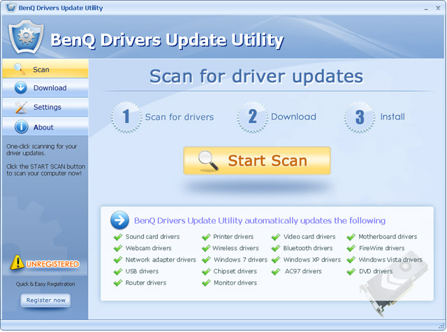 BenQ Drivers Update Utility For Windows 7 64 bit 4.2
